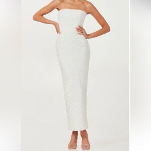 Helsi Leslie Strapless Sequin Gown